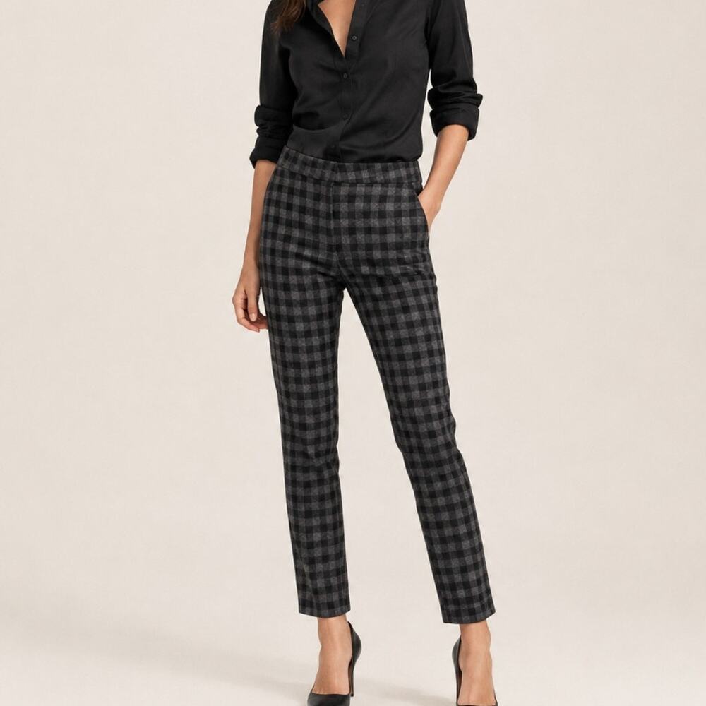 A.L.C Checker Dress Pants Wool blend Gray Black size 4